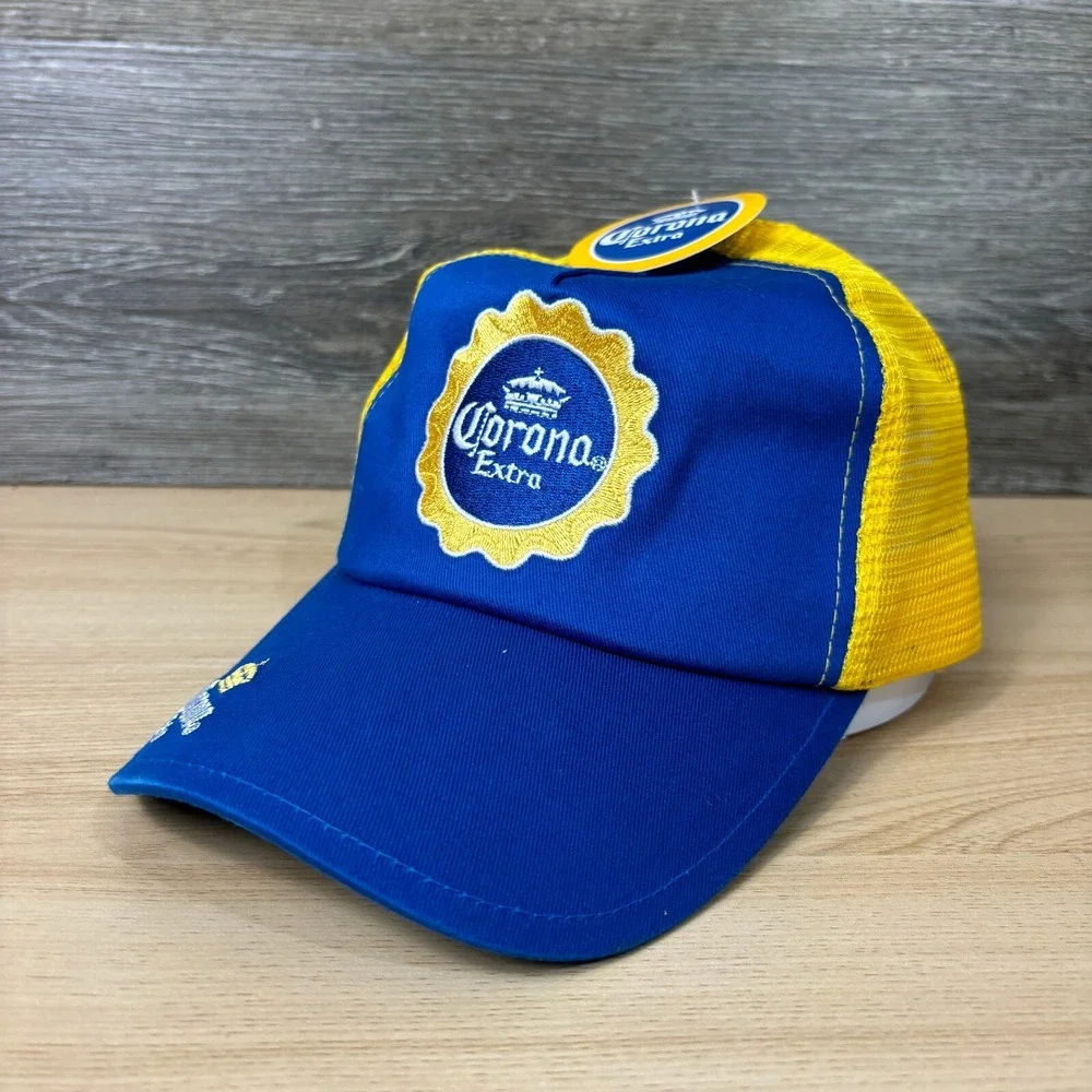 Corona Hat Cap Snapback Blue‎ Beer Trucker One Size Adjustable NWT